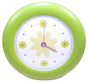 learning to tell time - clock with flowers